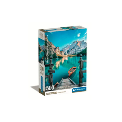Puzzle 500 piezas Lago Braies Compact