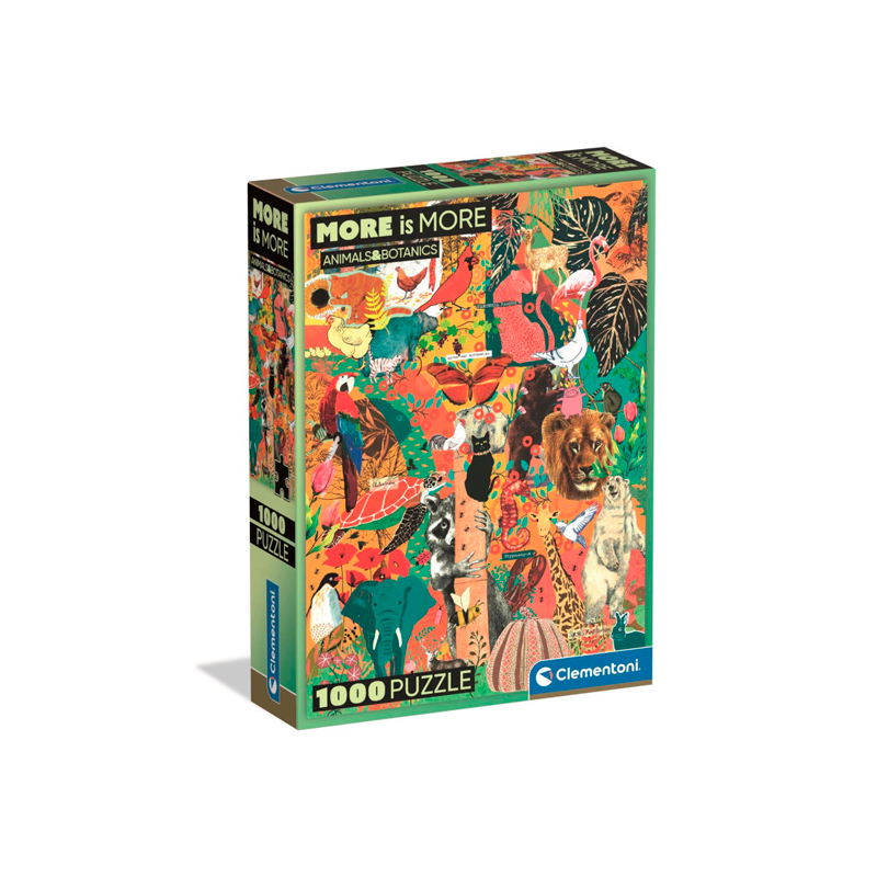 Puzzle Clementoni Más Es Más, Animales Y Botanica de 1000 Piezas