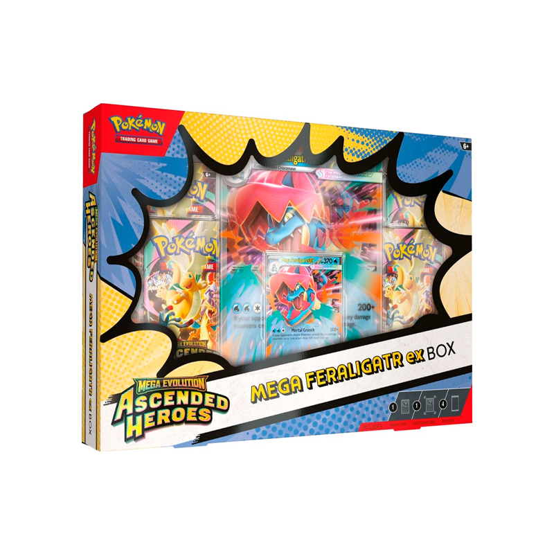 Pokémon TCG Ascended Heroes Mega Feraligatr ex Box Inglés