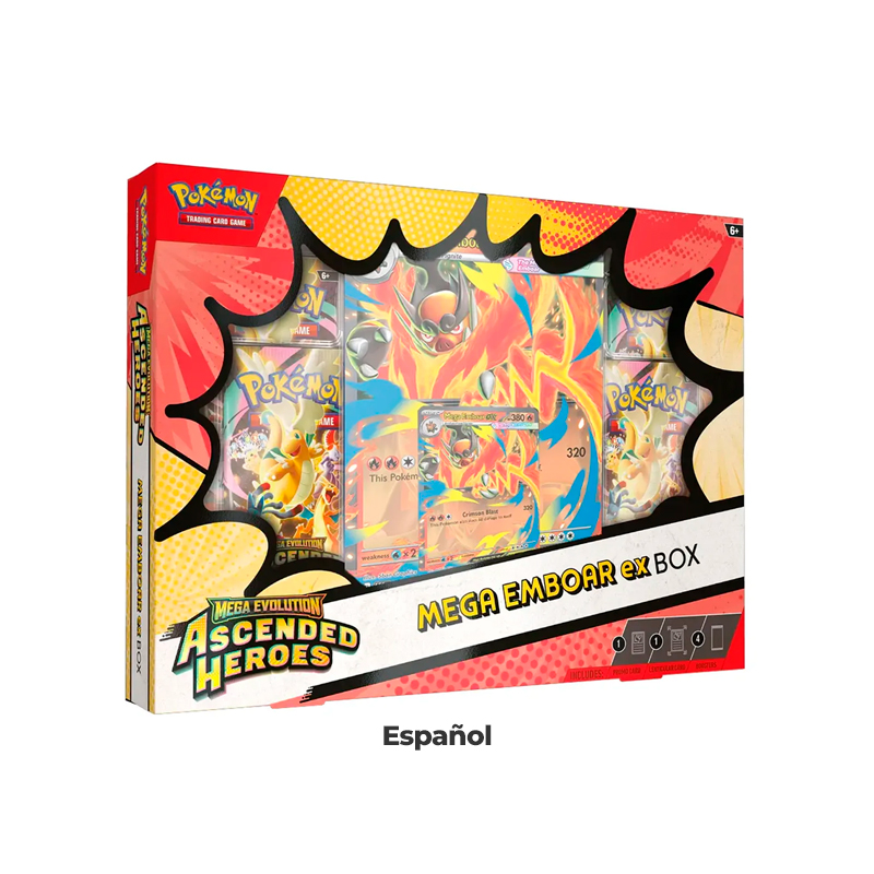 Pokémon TCG Ascended Heroes Mega Emboar ex Box Español