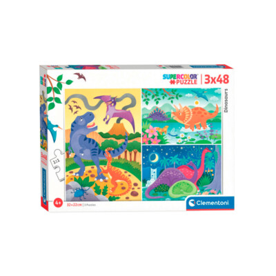 Dinosaurs Puzzle Clementoni Super Color 3x48