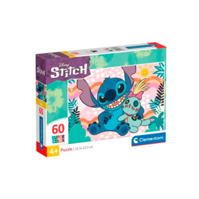 Disney Stitch Puzzle Clementoni Super Color 60 piezas